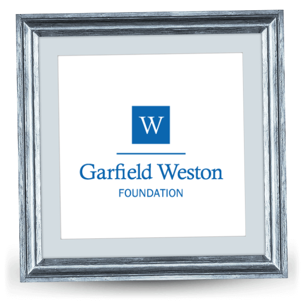 Logo of Garfield Weston Foundation – a white 'W' inside of a blue square.