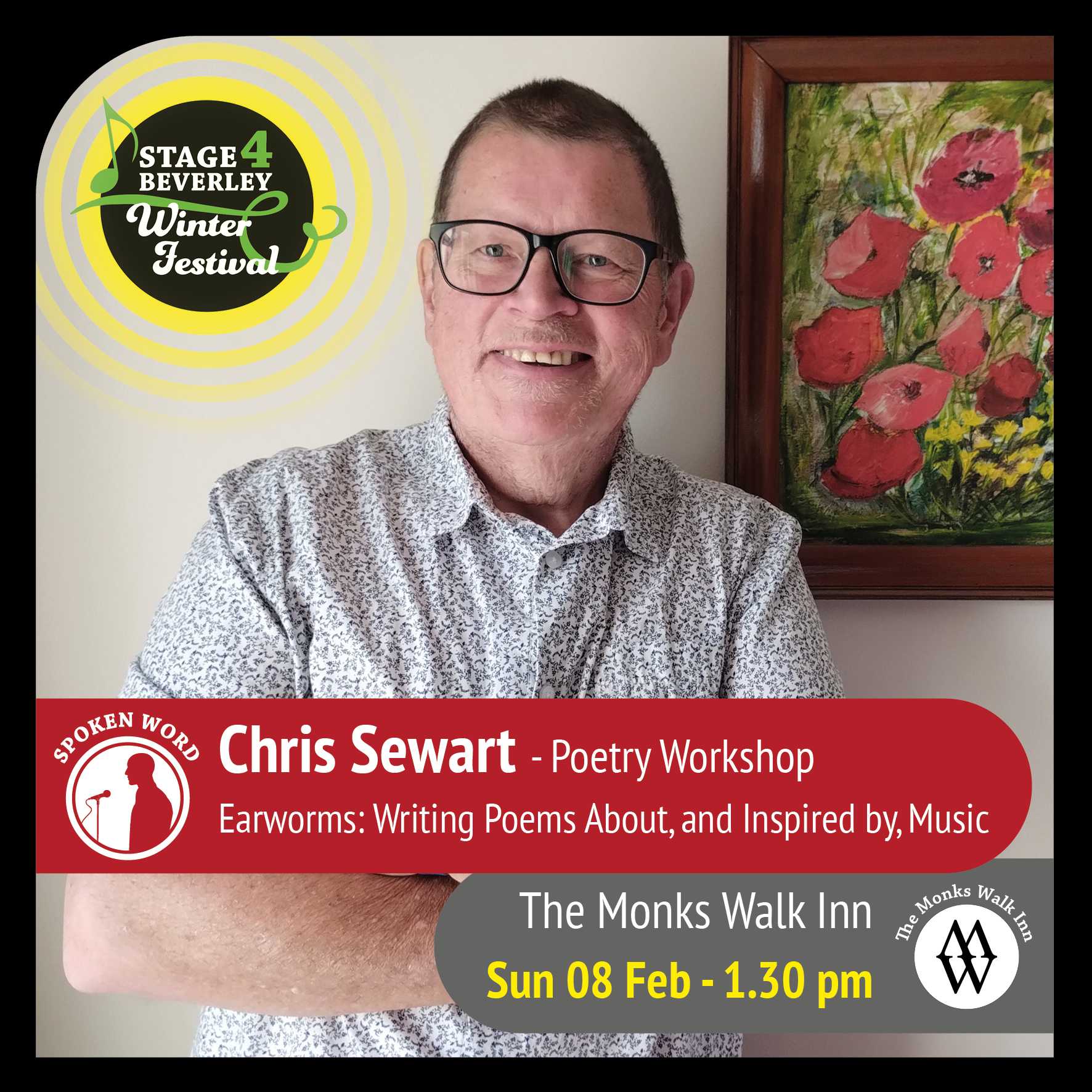 Poetry Workshop – Earworms: Writing Poems About, and Inspired by Music – with Chris Sewart – Stage 4 Beverley