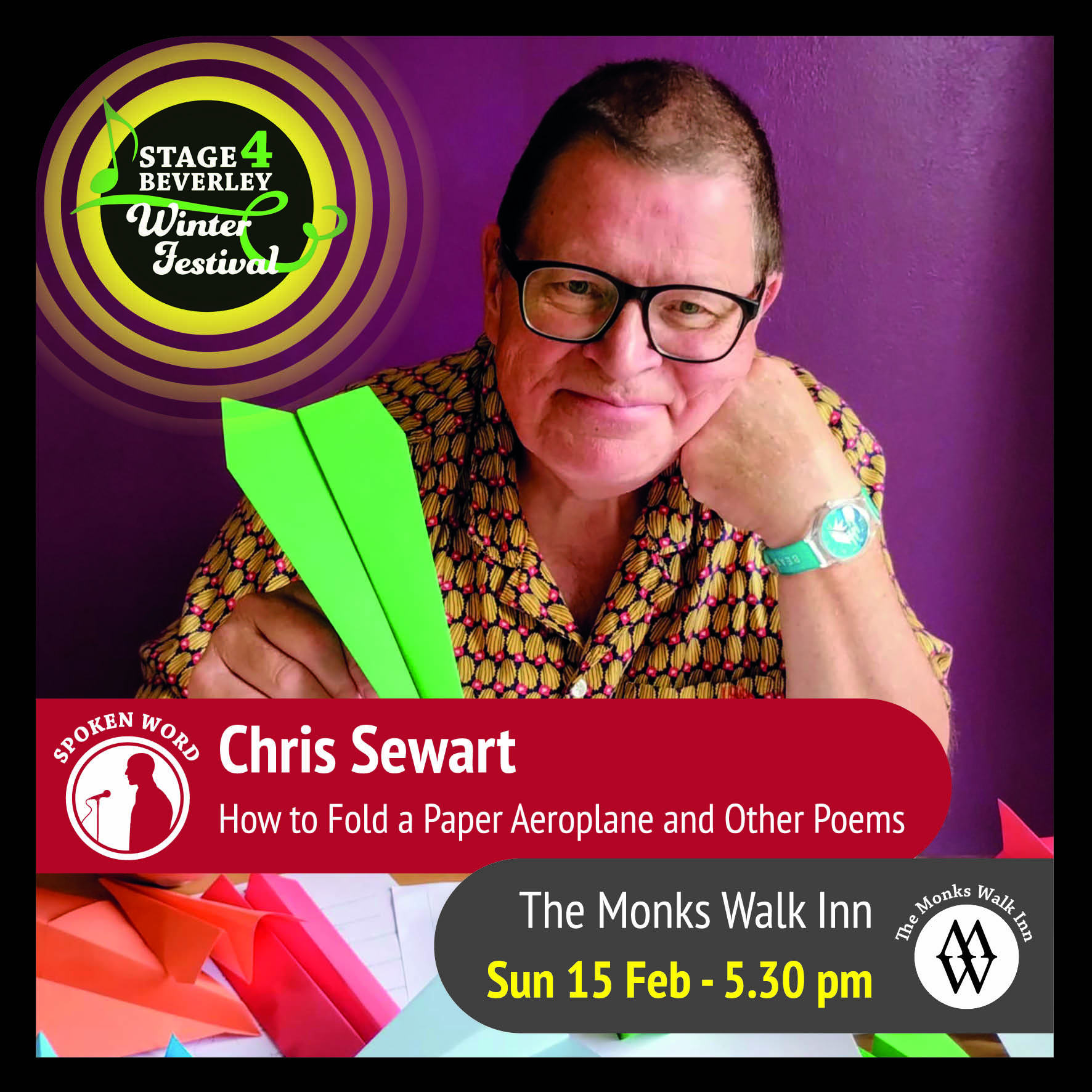 How to Fold a Paper Aeroplane and Other Poems – with Chris Sewart – Stage4Beverley